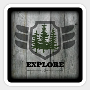 EXPLORE Adventure Camping Hiking Outdoorsmen Sticker